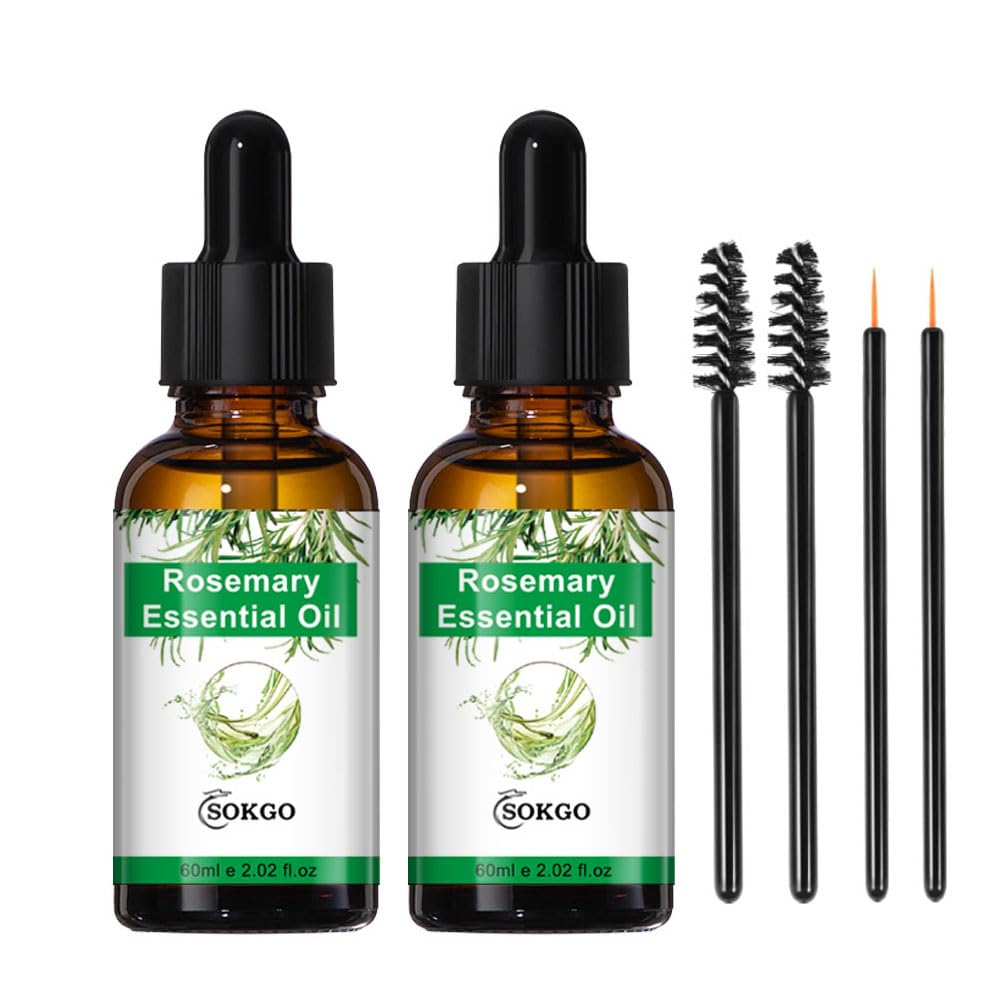 Organic Rosemary Essential Oil for Hair Growth & Skin Care, 100% Pure & Natural