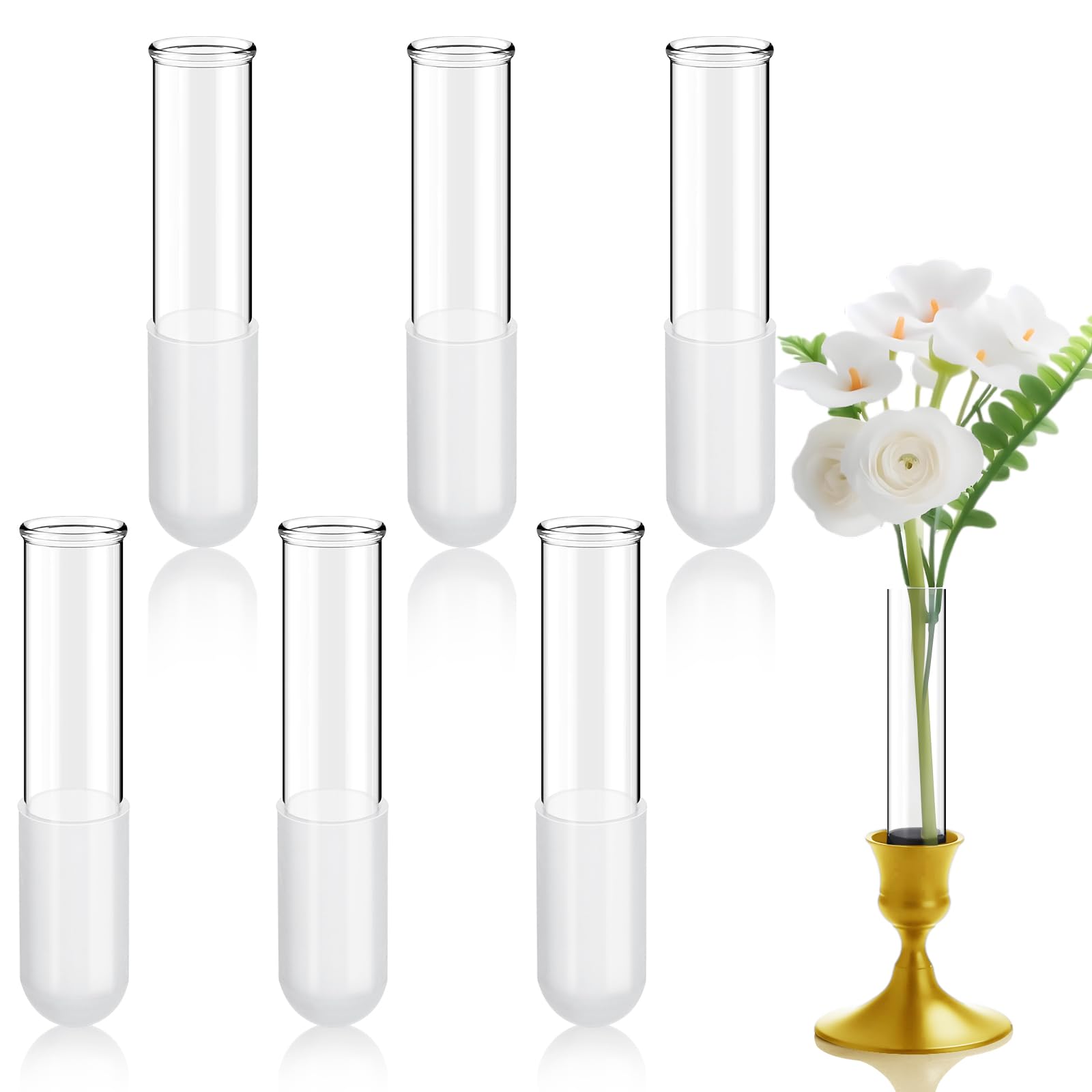 Photo 1 of Ninehaoou Glass Bud Vases (6 Pack)