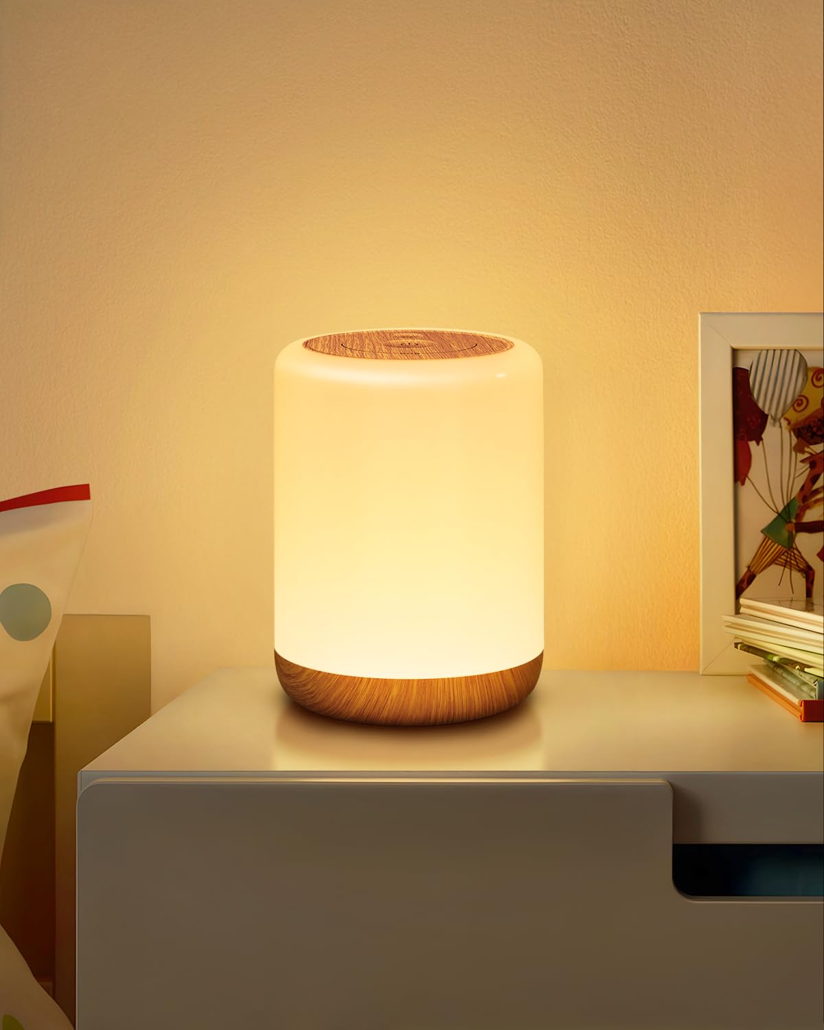 MEDE Night Light, Dimmable Bedside Lamps, LED Baby Night Light Kids with RGB & Timer & Memory,USB Rechargeable Touch Lamp, Toddler Portable Battery Nightlights for Adults,Children,Bedroom,Camping