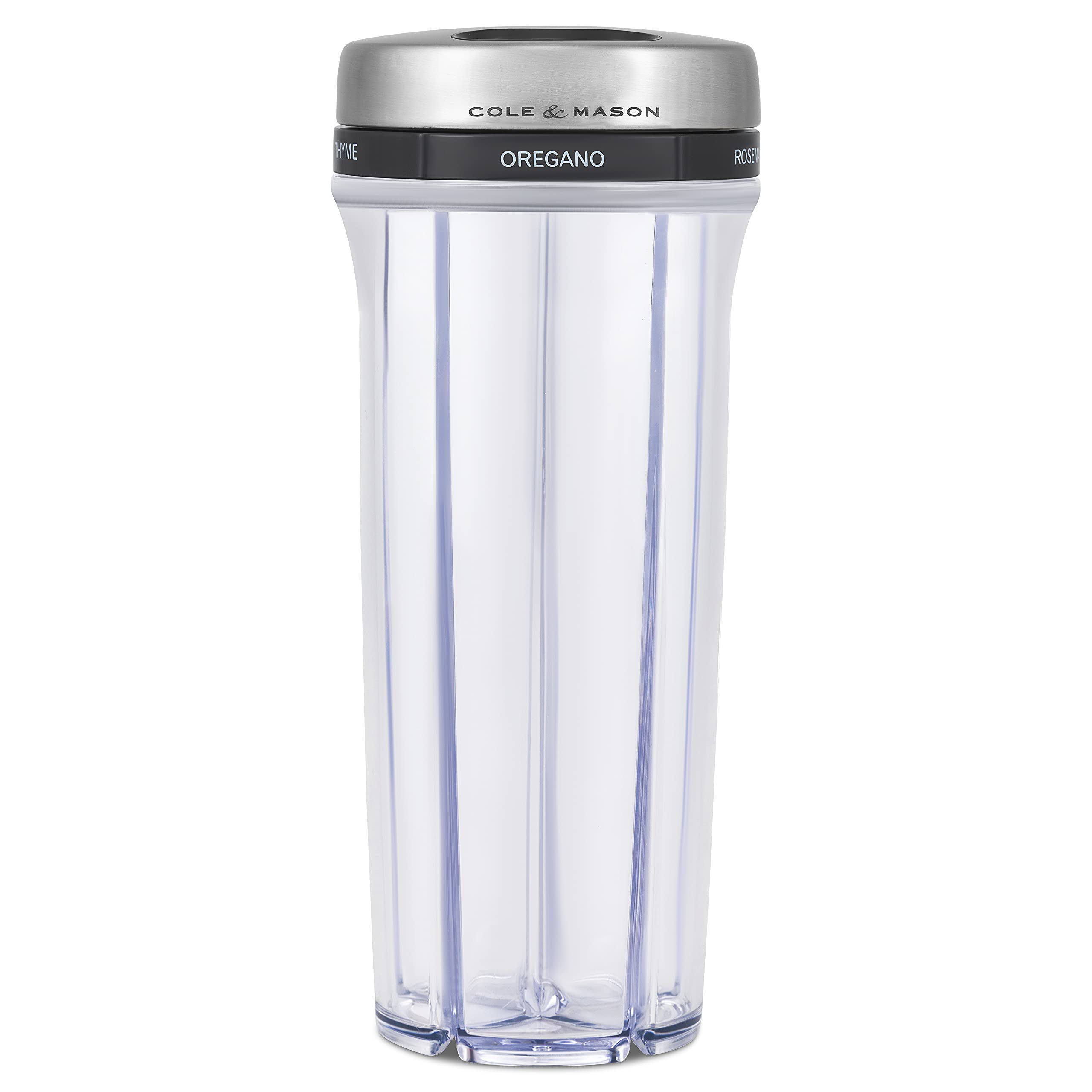 Cole & Mason Saunderton Herb and Spice Storage Jar and Shaker, Adjustable Multi-Use Seasoning Dispenser with Precision Pour Control