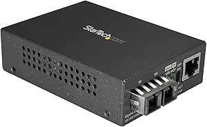 StarTech.com Singlemode (SM) SC Fiber Media Converter for 10/100/1000 Network - 10km - Gigabit Ethernet - 1310nm - w/Auto Negotiation (MCMGBSCSM10)