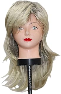 باروكة شعر فايبر حراري يقبل غسيل و سيشوار و مكواه. موديل طول وسط مدرج لون اشقر ترابي جدور غامقه . لمحبي الاختلاف