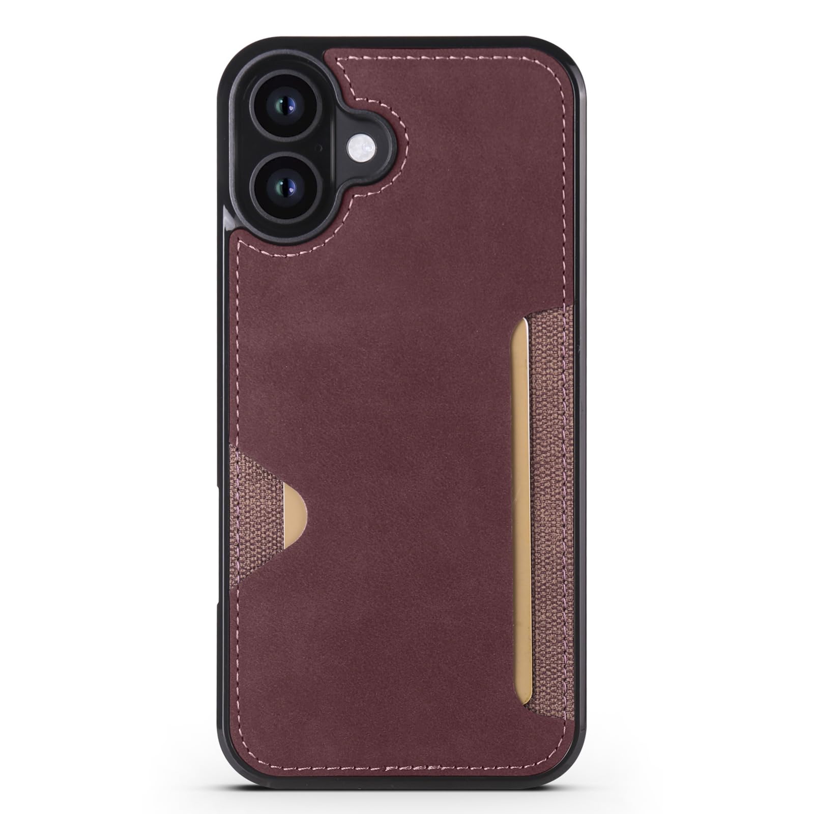Etui na iPhone'a 17 Pro Max/17 Pro/Air/17, lekkie cienkie skórzane etui z przegródkami na karty, czerwone, 17 Pro