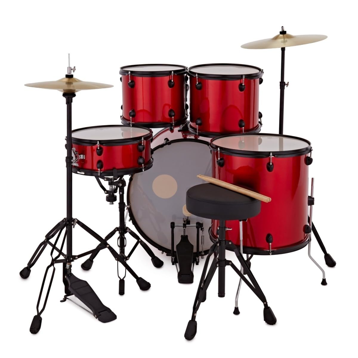 BDK-1 Batteria per Principianti Dimensione Standard di Gear4music Rosso