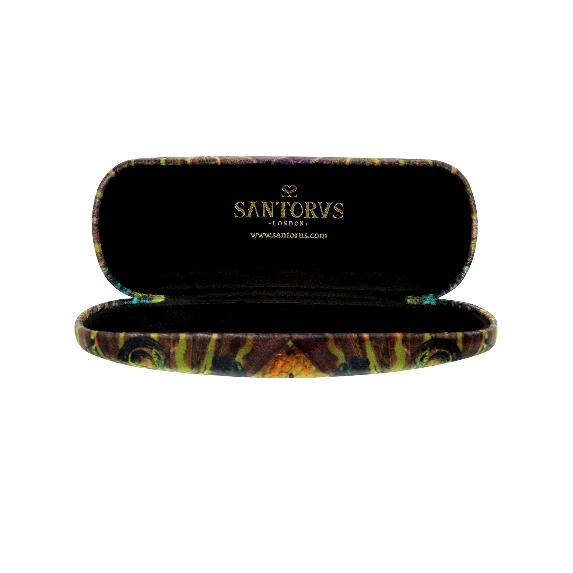 SANTORUS Designer Womens Glasses Case - Luxury Velvet Hard Case