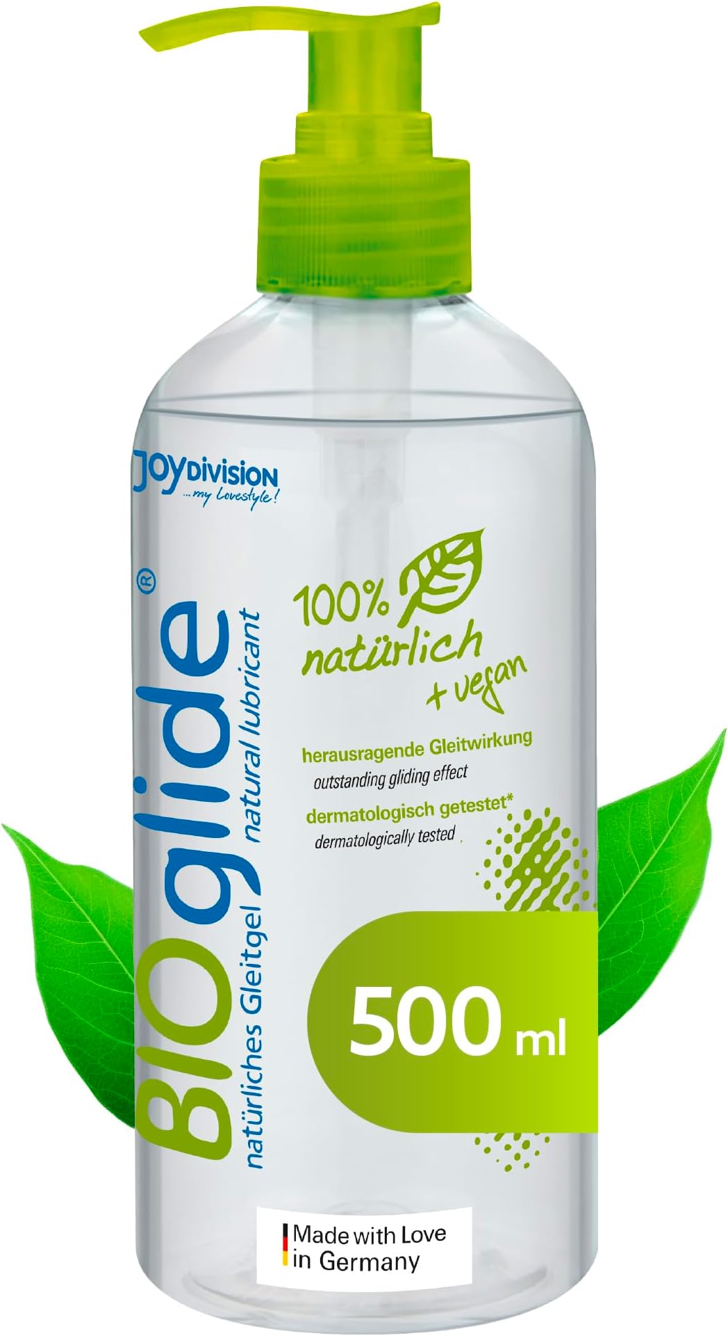 Original BIOglide Neutral Lubricant 500ml | 100% Natural & Vegan | Water-Based Gel | Organic Suitable for Latex Condoms | Water Based