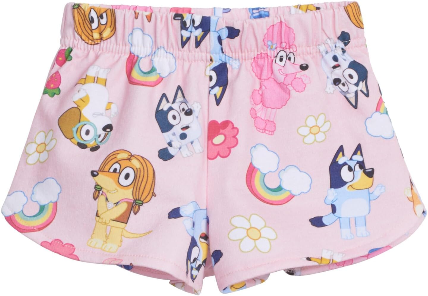 Bluey Girls T-Shirt and French Terry Shorts Outfit Set Toddler to Big Kid Sizes (2T - 10-12) - Image 5