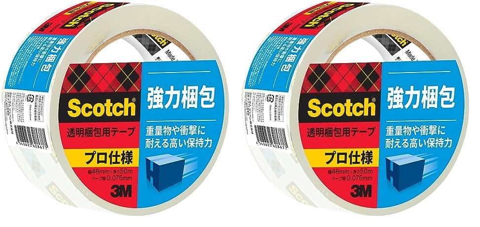 Amazon.co.jp: 【まとめ買い】3M スコッチ ガムテープ 透明梱包用