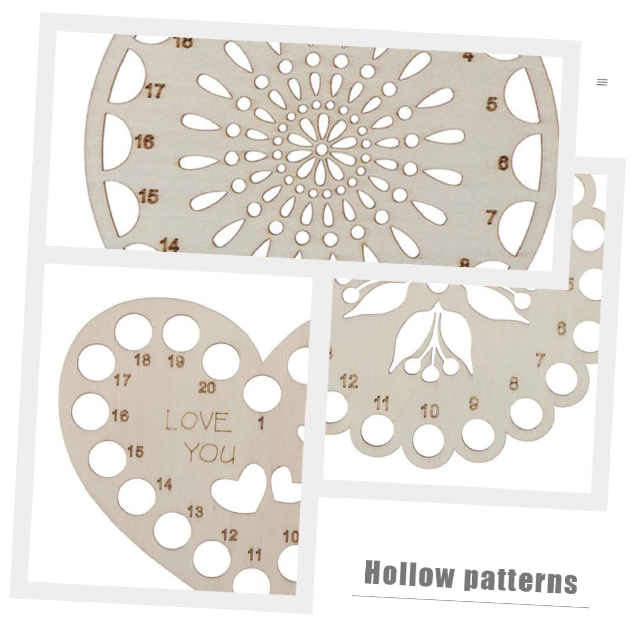 NUOBESTY Embroidery Floss Storage 6pcs Wooden Cross Stitch Cord Storage Boards Color Separation Easy to Use