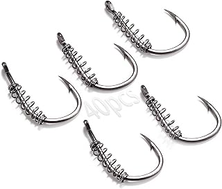 Spring Dough Bait Tackle Braided Stainless Catfish Bait Circle Octopus Fishing Holder Hooks Strong Durable for Catfish Trout Pack of 40