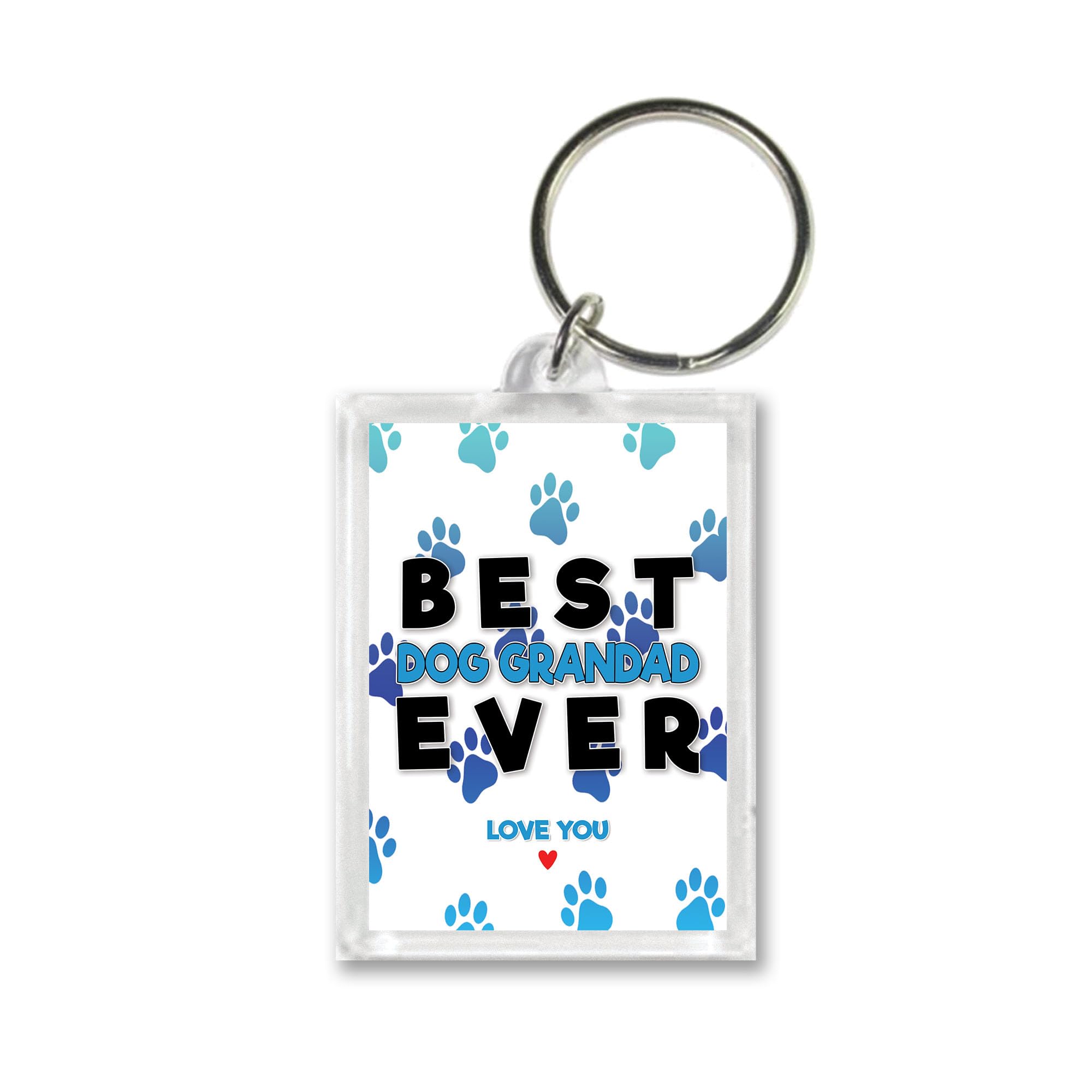 Rib Ticklerz Multicolor - Best Dog Grandad Ever Keyring - Gift From The Dog - Love You - Dog Grandparent - Father's Day Gifts - Dog Grandad Birthday Gifts - For Dad - Kr77