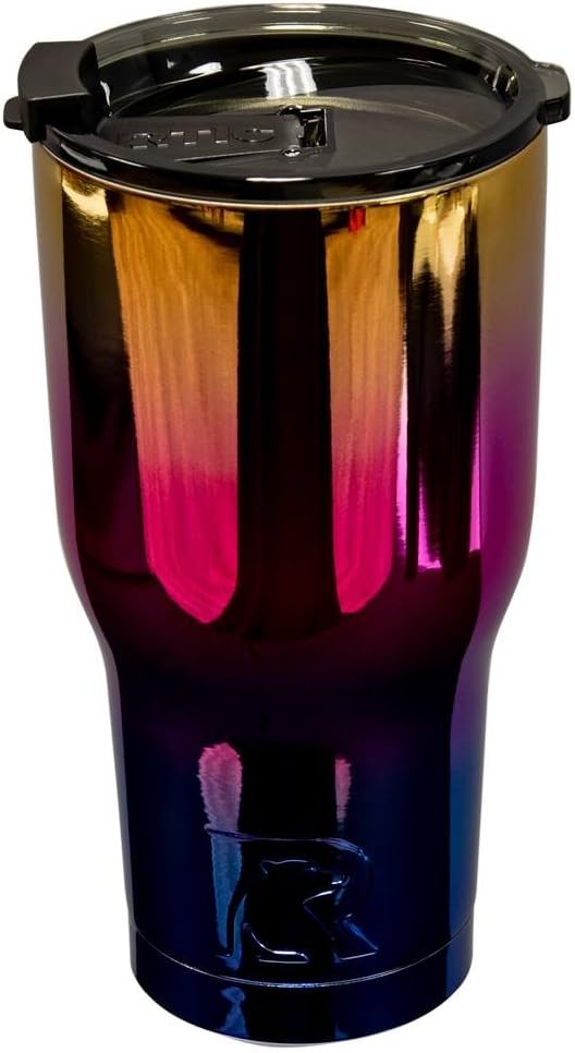 RTIC Tumbler, 30 oz, Flame, Insulated Travel Stainless Steel Mug, Hot Or Cold Drinks, with Splash Proof Lid