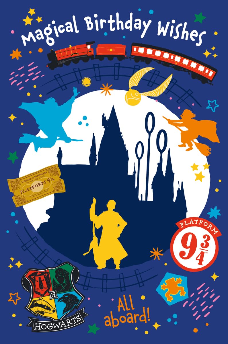 Harry Potter Lenticular Birthday Card, Birthday Card for Harrry Potter Lovers