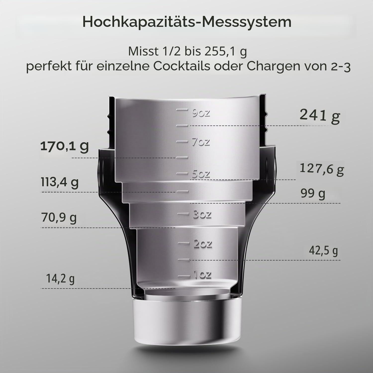 Magcheer Cocktail Shaker Set 900ml Edelstahl Doppelwand-Barkeeper Set mit Aufbewahrungsbox