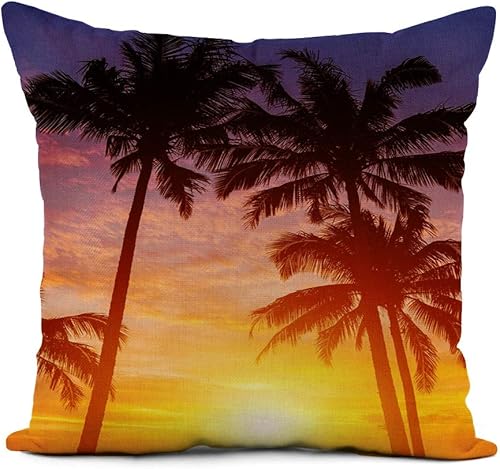 Miniatura 10 de rouihot - Funda de almohada de lino con diseño de paisaje de humedales y grúas japonesas de baile de otoño y montaña, 16.0 x 16.0in, funda de