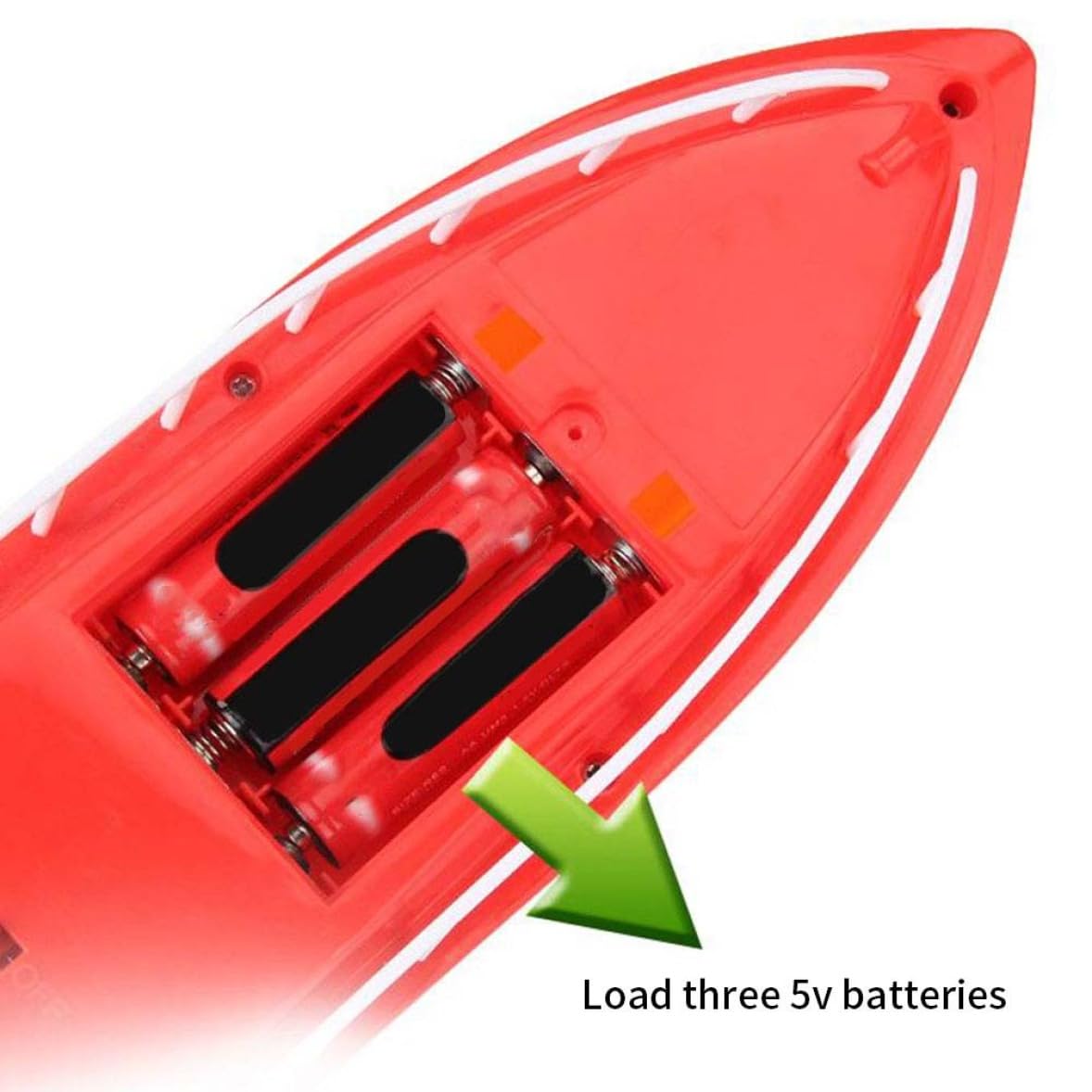 Barco RC de Carreras a Prueba de Agua Mini Juguete electrónico con Control Remoto - Barco RC para niños (sin batería), Rojo