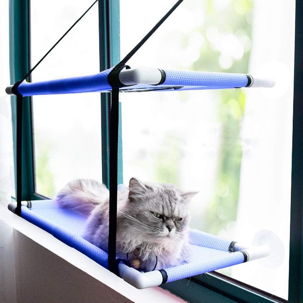 Double Stack Pet Window Perch Cat Window Perch Cat Window Bed Cat Window Perch Window Seat for Multi Cats with Durable Suction Cups Space Saving Cat Hammock Pet Resting Seat Safety Cat Shelves