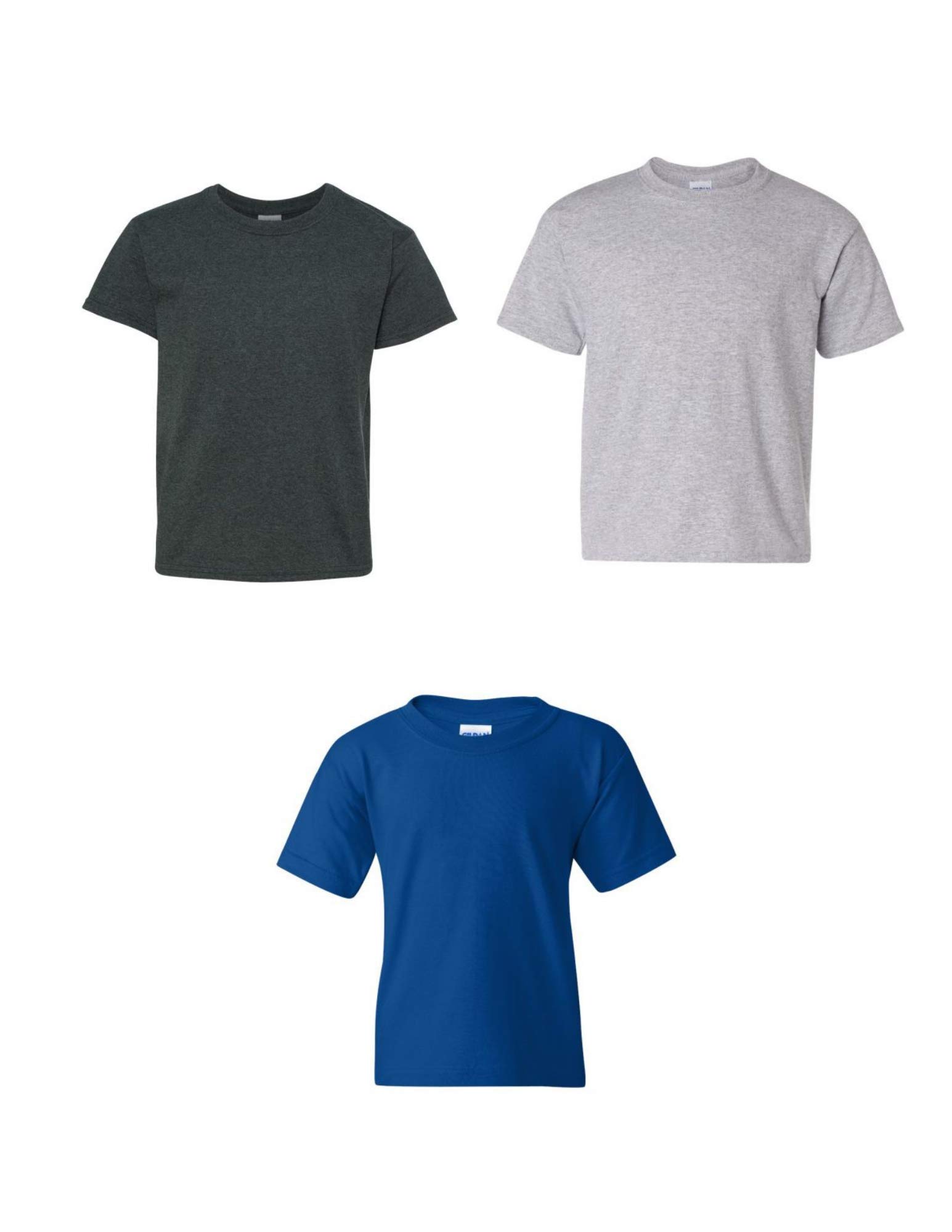 Gildan - Maglietta da bambino, motivo DryBlend - Blu - Medium
