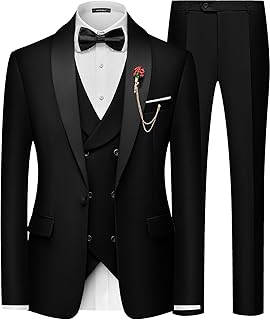 MAGE Men's Slim Fit 3-Piece Suit