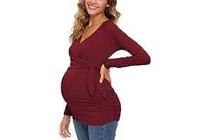 Unparalleled Comfort: Maternity Long Sleeve Shirt for Effortless Style and All-Day Wear