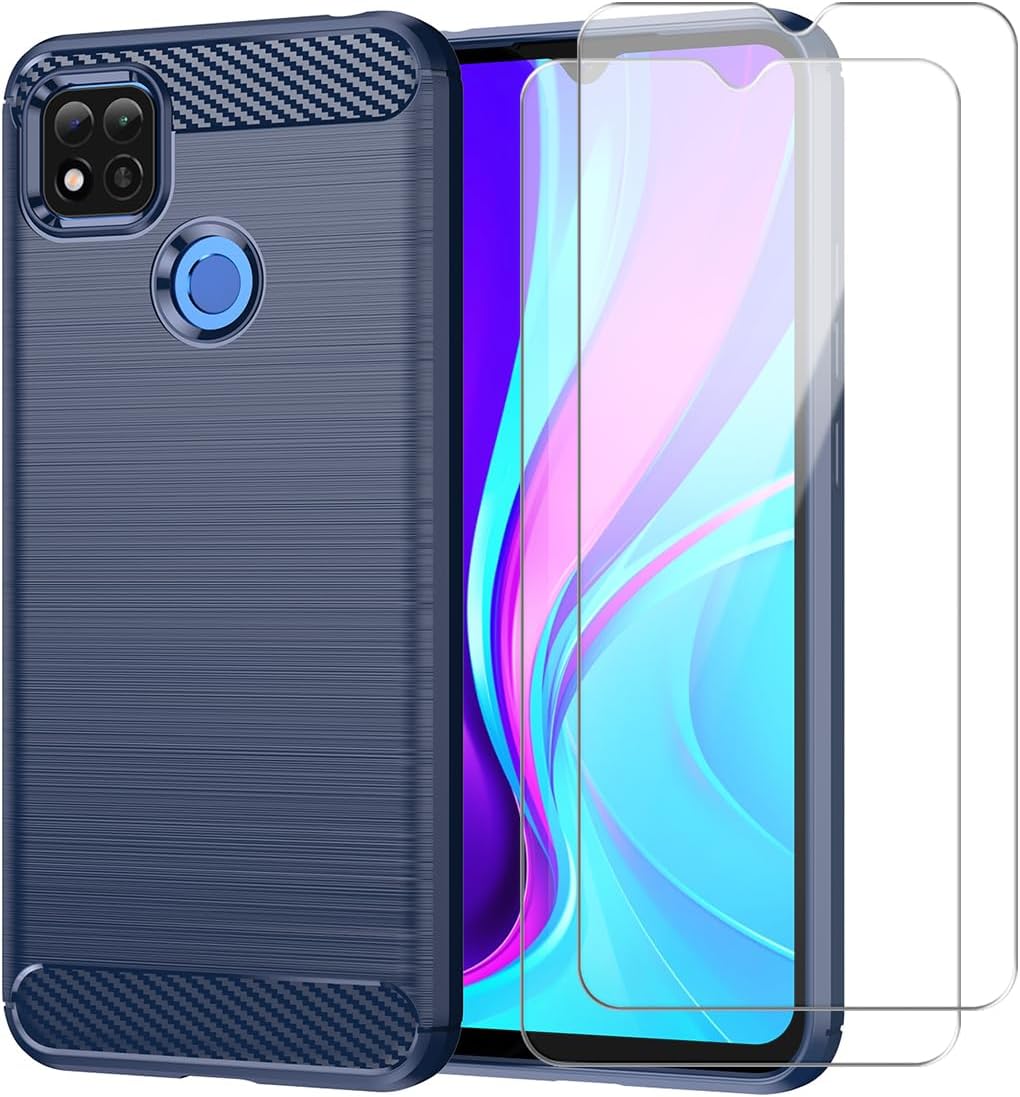 Coque Transparente Pour Redmi 10A / 9C Xiaomi + 2 Verres Trempés - Silicone Souple, Protection Magnétique, Finition Slim