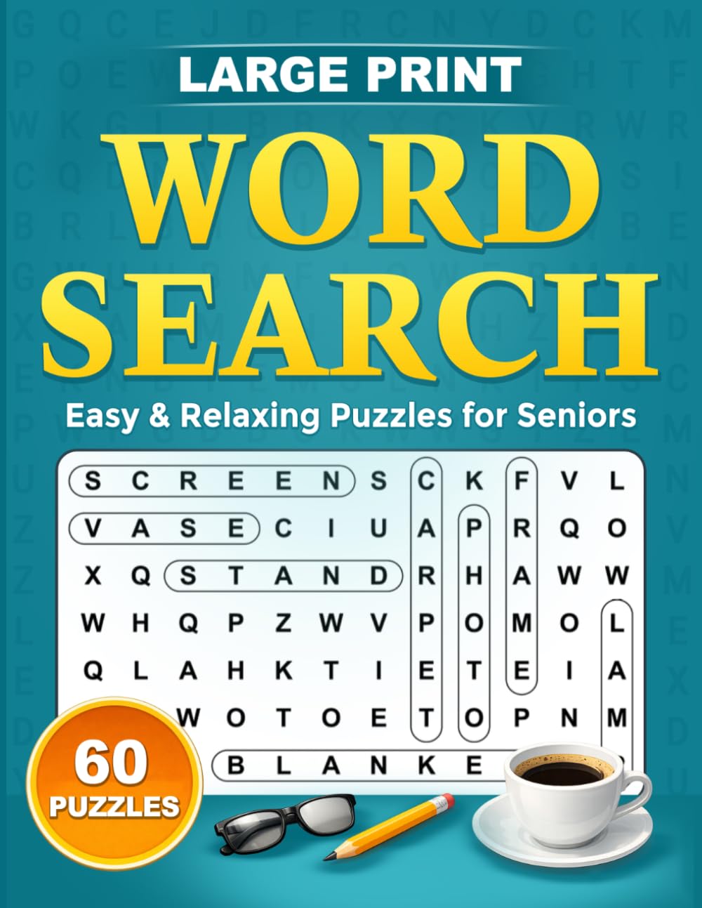 Large Word Search: Easy & Relaxing Puzzles for Seniors