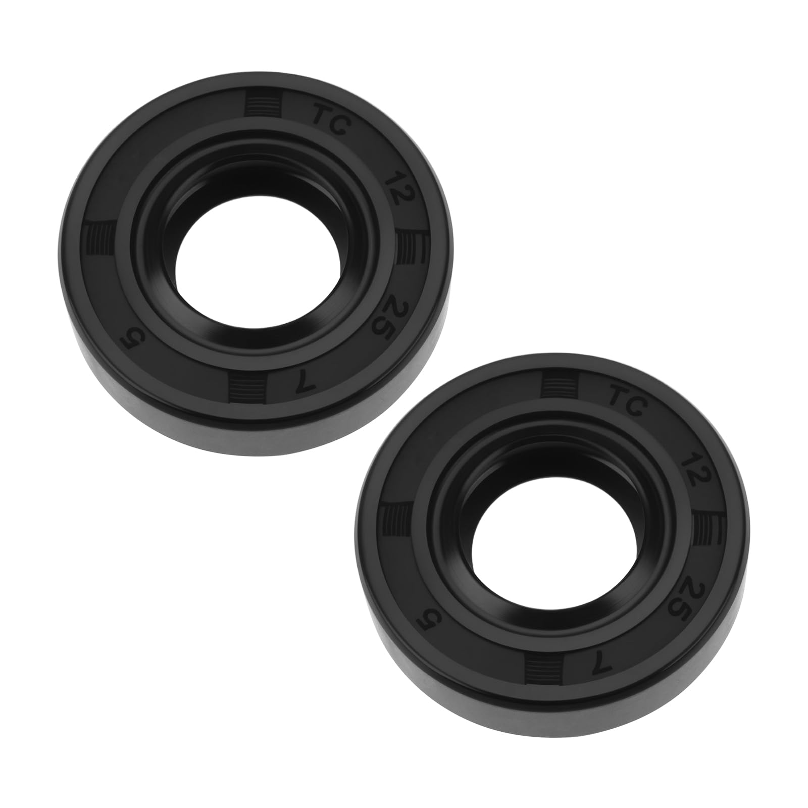 Sg Store 2Pcs Tc Double Lips Oil Seal Replacement Part 12X25x7mm Nbr Oil Shaft Seal Suitable For Automobiles Machinery Pumps Compressors