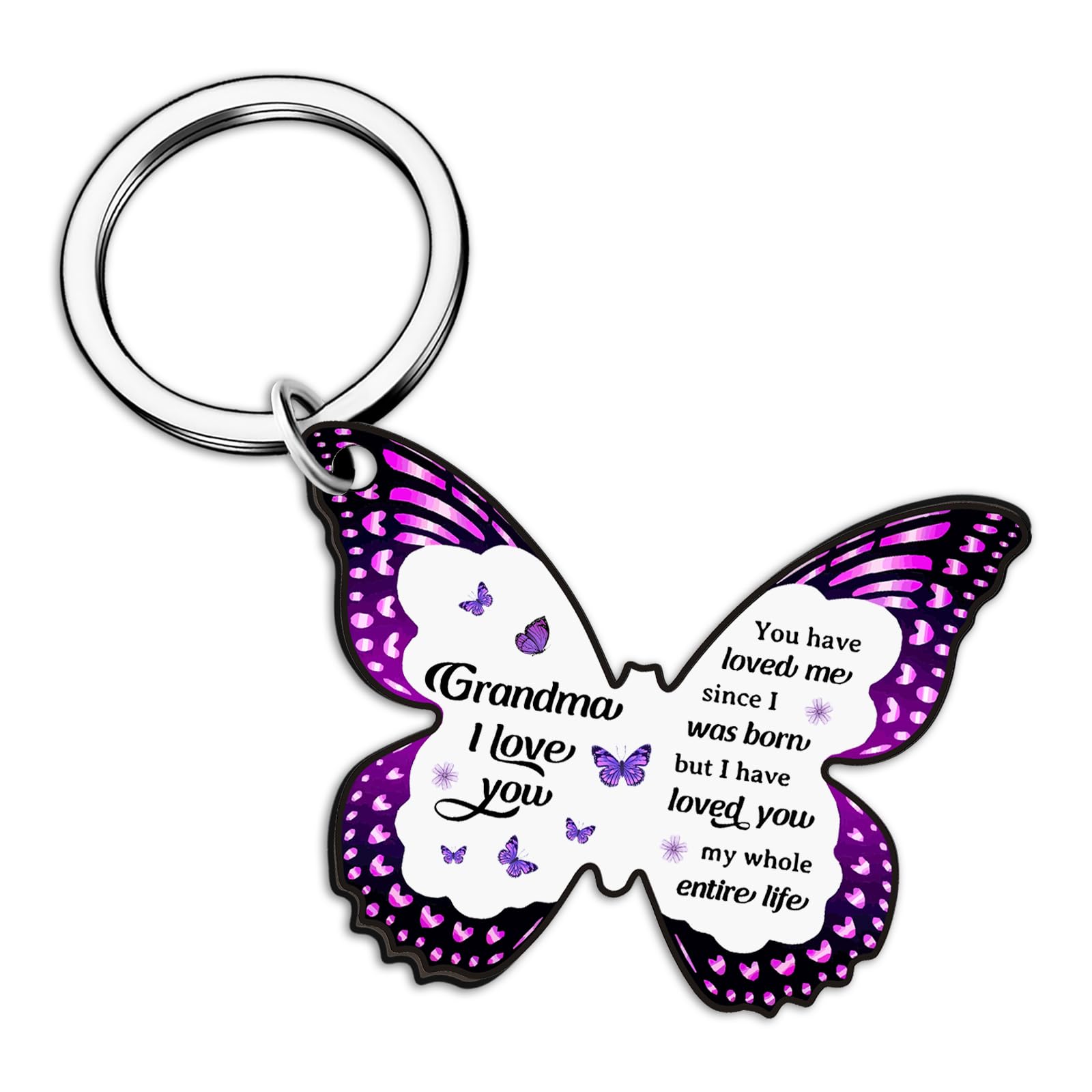 Ibiwe Christmas Presents Grandma Gifts for Grandma Christmas Sentimental Gifts For Grandma Nana Grandmother Gifts Butterflies Keychain Gift From Grandchild Birthday Gift For Great Grandmas
