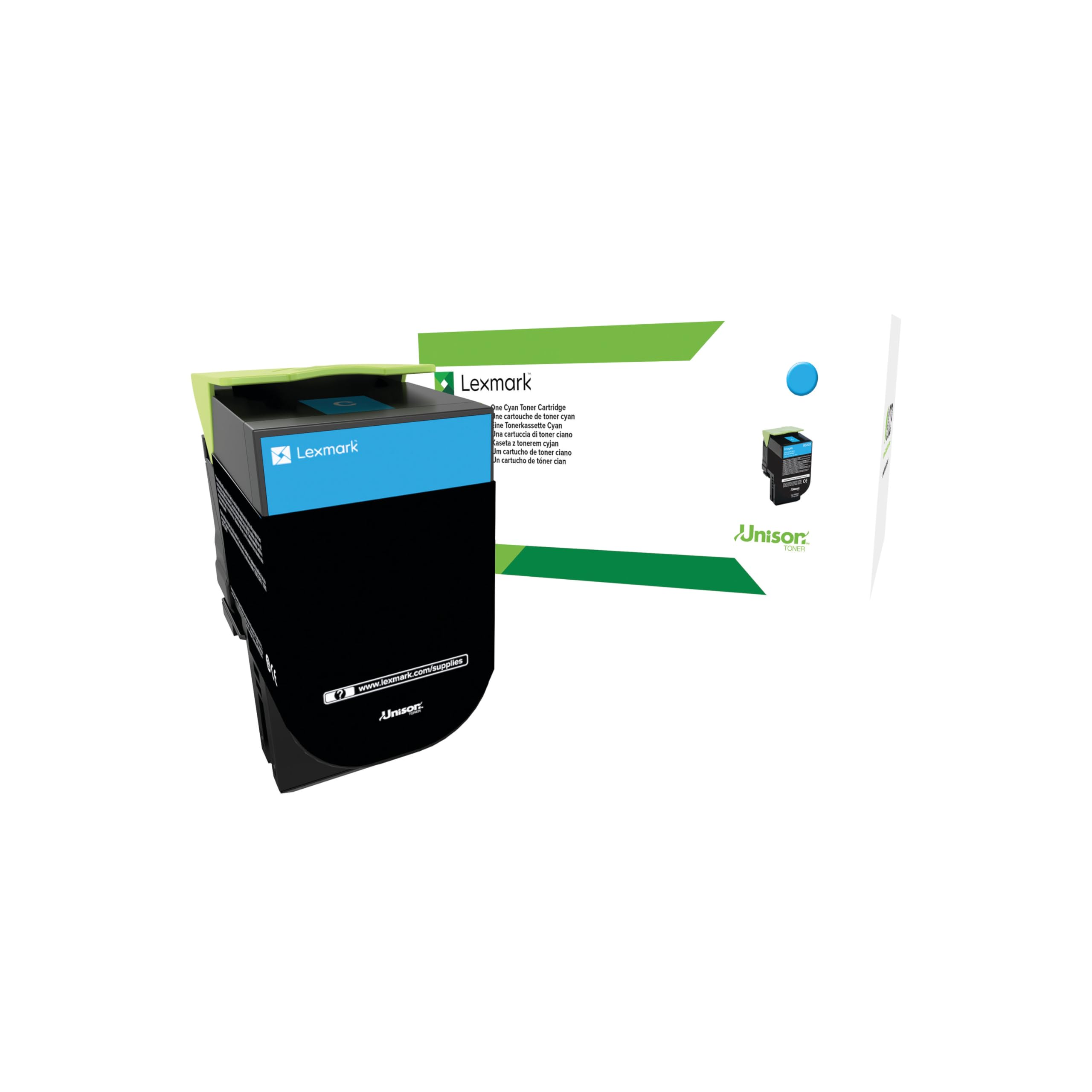 Lexmark 80C20C0 Return Program Toner Cartridge, cyan One size