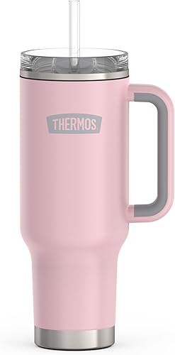 Miniatura 17 de THERMOS Taza Portavasos de Acero Inoxidable - 40 Onzas, Granito - Vaso Aislante con Tapa y Popote, Más Bloqueo Deslizante Resistente a Fugas