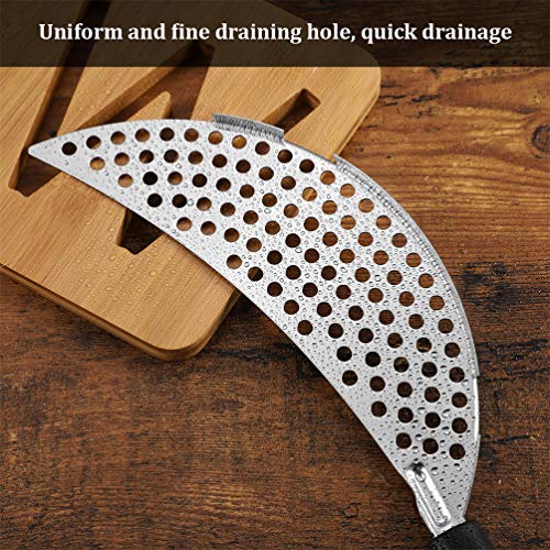 Hemoton 2 peças de coador de panela com alça de aço inoxidável crescente coador de panela para macar