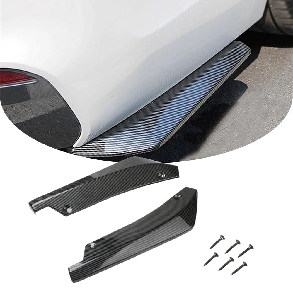 ZCZMAD2Pcs Rear Bumper Lip Splitter for Renault Duster Clio Logan Fluence Latitude Sandero Koleos, Auto Side Fender Skirt Splitter Canard Protector, Wrap Angle Spoiler with 6 Bolts