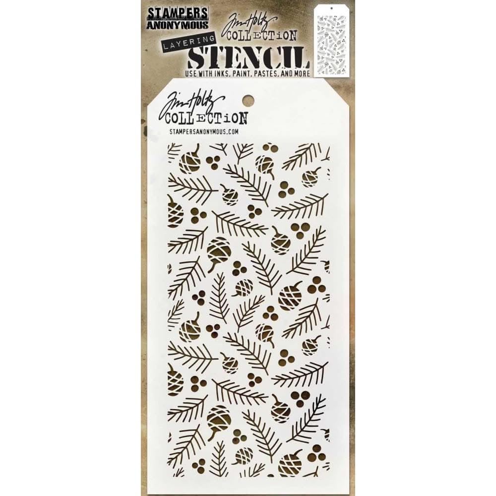 Pochoir Tim Holtz Gatherings 4.125x8.5 pouces pour loisirs créatifs