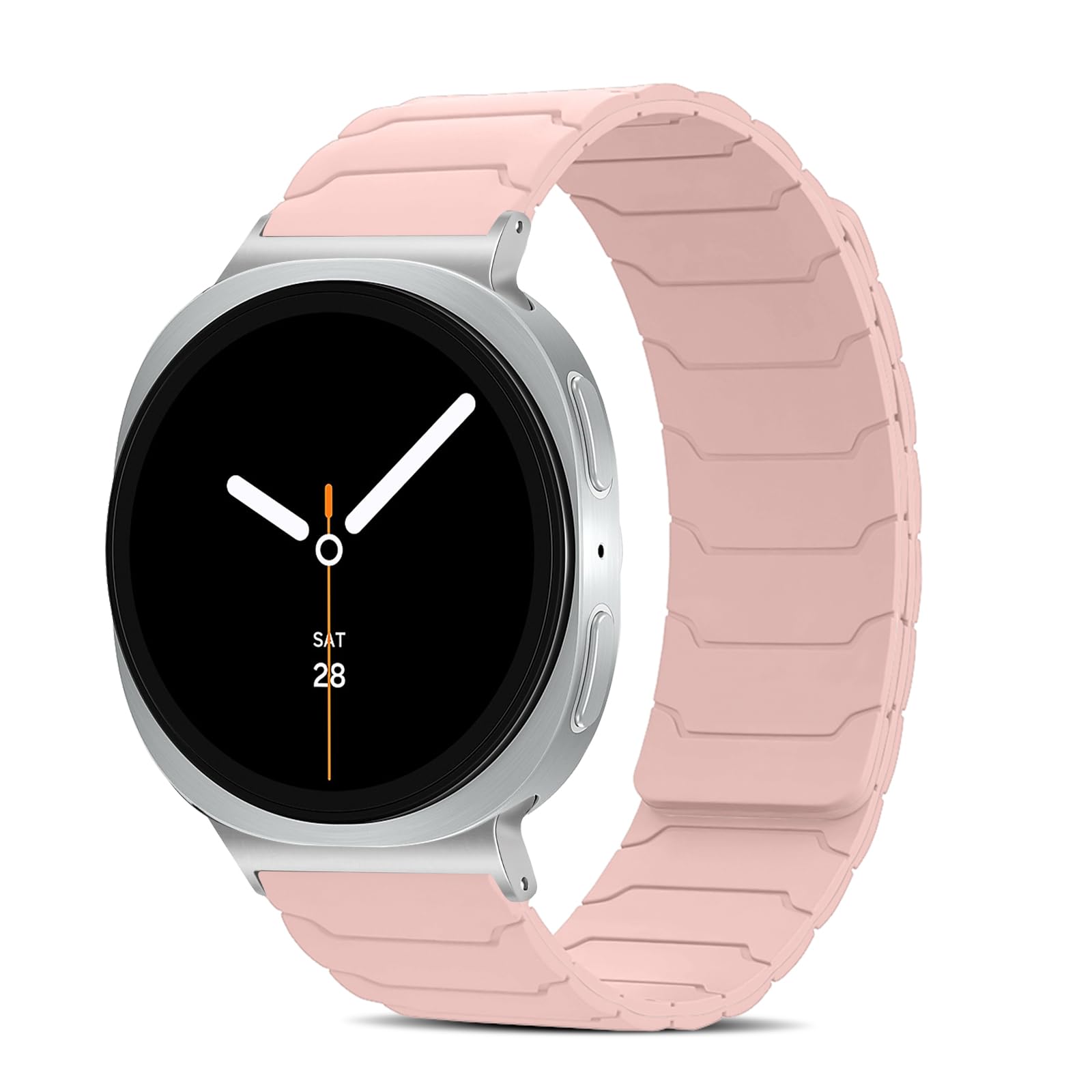 CiimWaa Armband Kompatibel mit Samsung Galaxy Watch 8 40mm 44mm/Galaxy 8 Classic 46mm 2025, Wearable Ersatzarmband Magnetes Weiches Silikon, Sport Uhrenarmband für galaxy Watch8 Classic Rosa