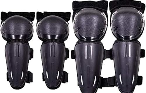 Seahouse Juego de 4 rodilleras y coderas para niños y jóvenes, 4 unidades, color verde