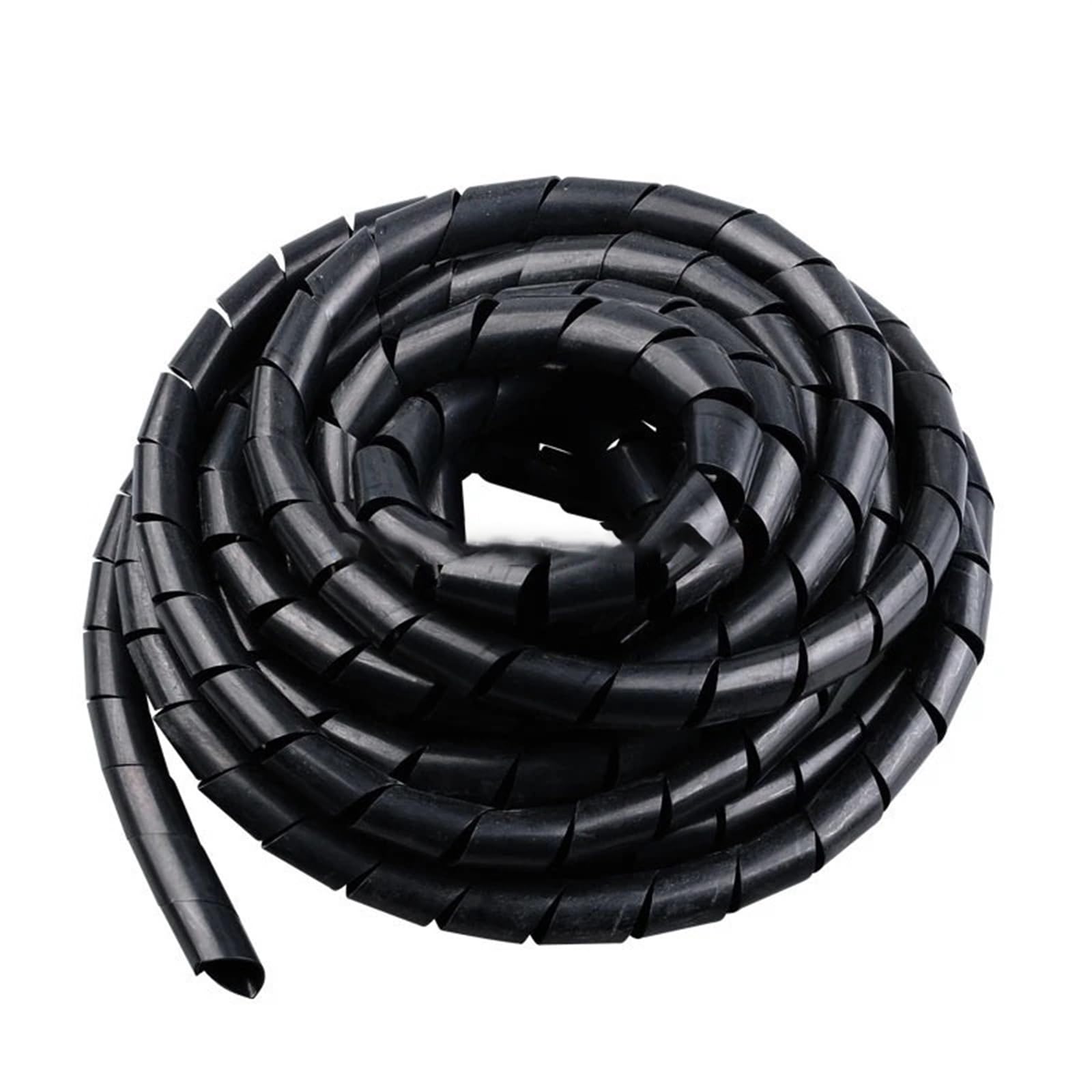 spiral protector Black Cable Protector Sleeve Spiral Wrap Sleeving OD 4mm 6mm 8mm 10mm 12mm Wire Band Tube Cable Spiral Cable Sleeve Wire Protection wraps cable(14mm 6 Meter)