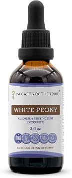 Secrets of the Tribe White Peony Alcohol-Free Liquid Extract, White Peony Paeonia Lactiflora Tincture Supplement 2 FL OZ