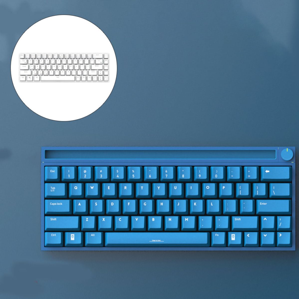 Mipcase Teclado Mecánico Inalámbrico de Modo Doble Portátil 68 Teclas Abs para Juegos y Oficina, Compatible y Ligero para Uso en Casa