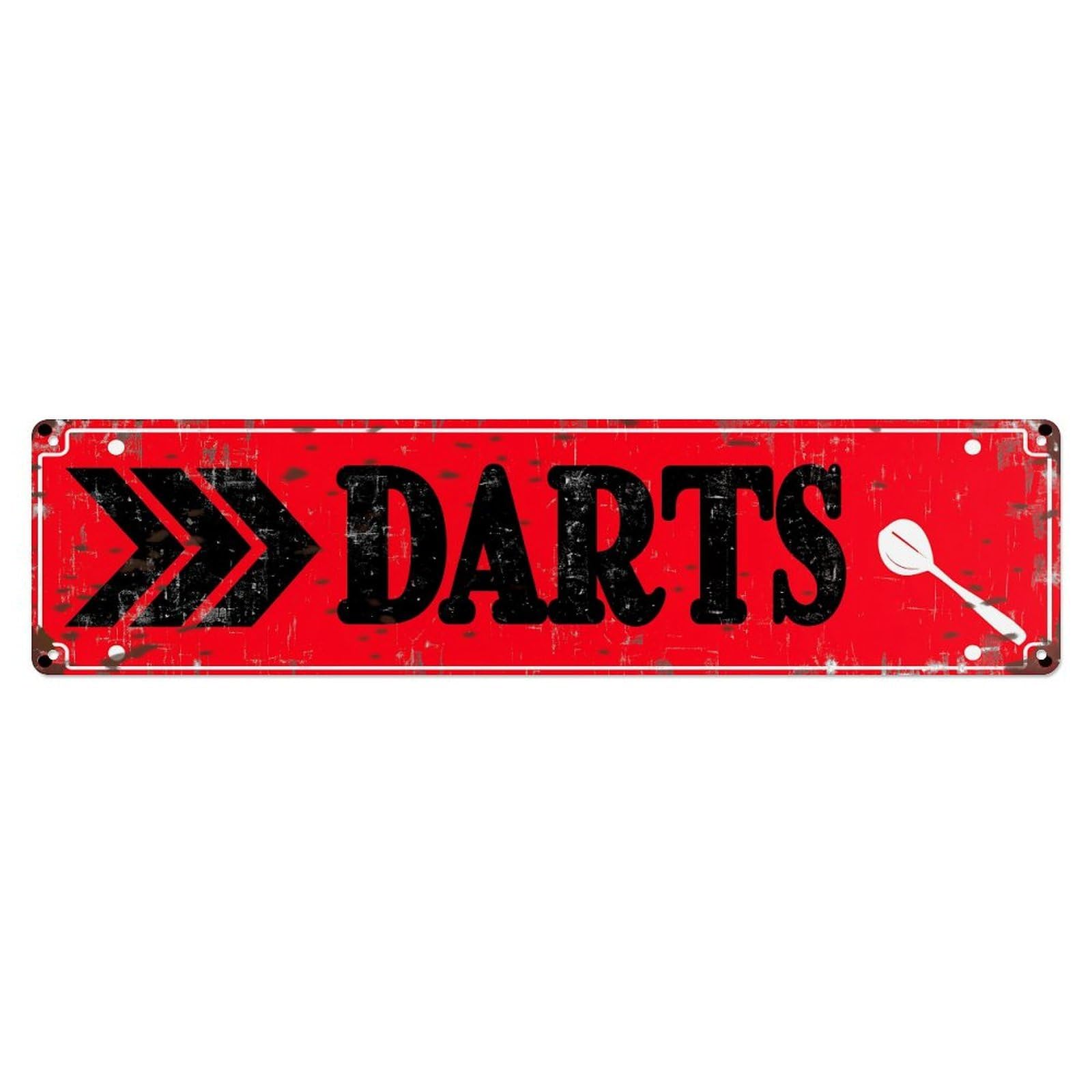 Darts Sign With Arrow And Dart Metal Tin Sign Plaque