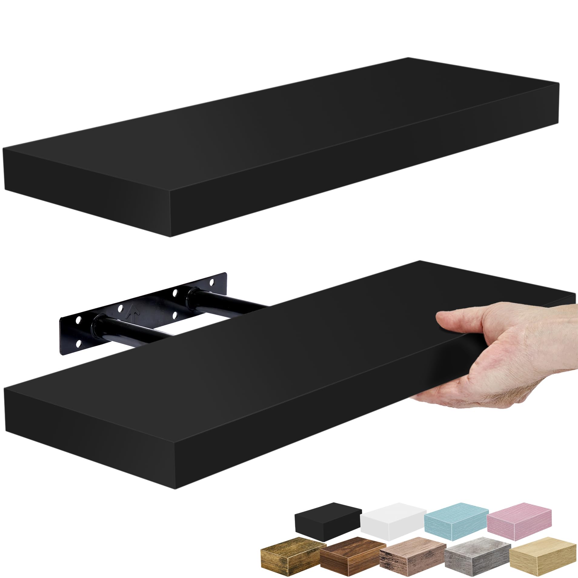Floating Wall Shelves - Set of 2