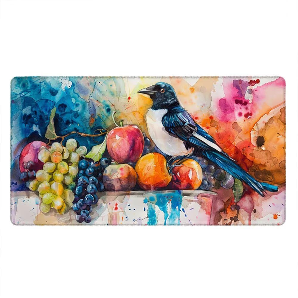Alfombrilla Ratón XXL Alfombrilla Escritorio 2000x1000mm Mouse Pad Mejora la Precisión y la Velocidad con Base de Goma Antideslizante y Bordes Cosidos Duradera Cómoda, Juegos (Fruit Animal) xR8-768