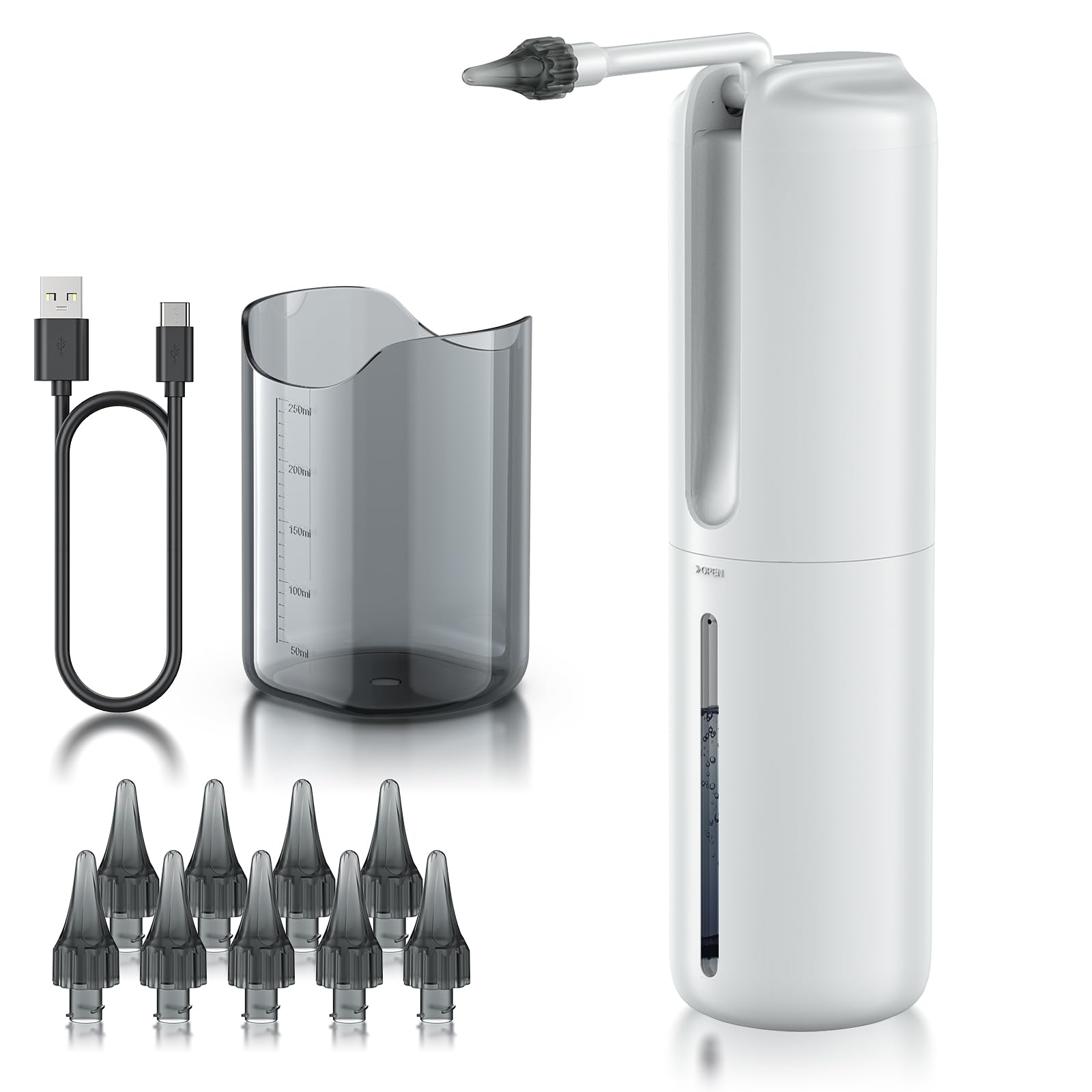 Ear Wax Removal - Electric Ear Irrigation Flushing System Water Powered Ear Cleaner with 4 Pressure Modes Safe