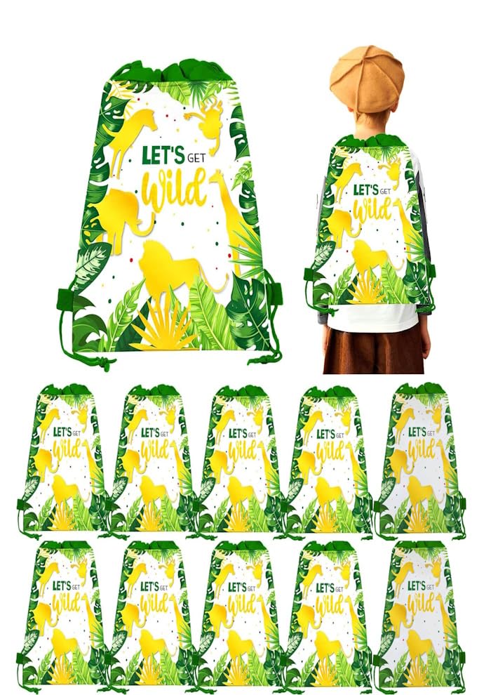 Drawstring Bag for Boys/Girls Travel Storage Package Cartoon School Backpack Children Kids Birthday Party Favors Bags 10 pcs