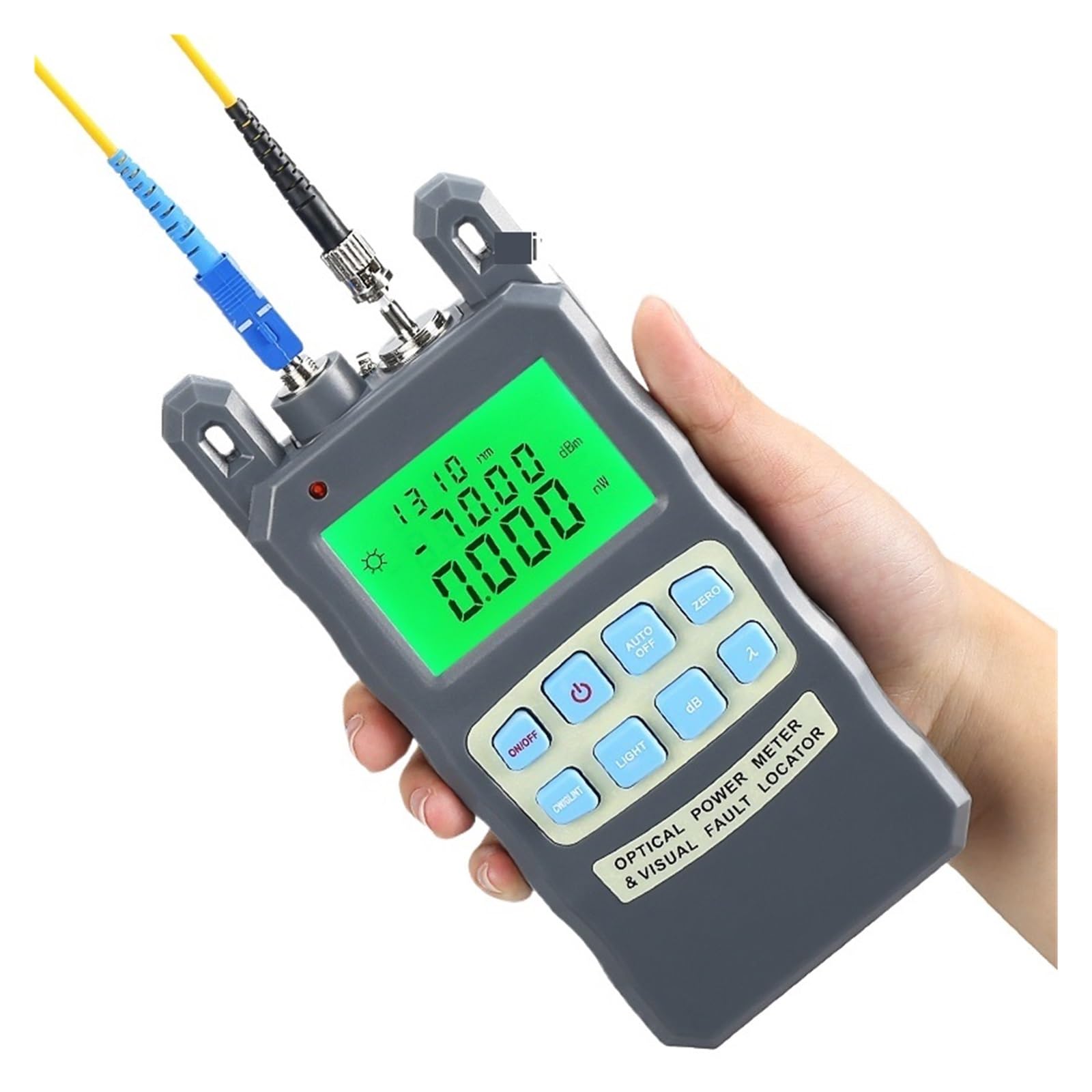 Testeur Fibre Optique Compteur De Puissance Optique Tout-en-un Avec Localisateur Visuel Défauts, Testeur Fiber 5/10/15/20/30/50MW(80A 20KM)