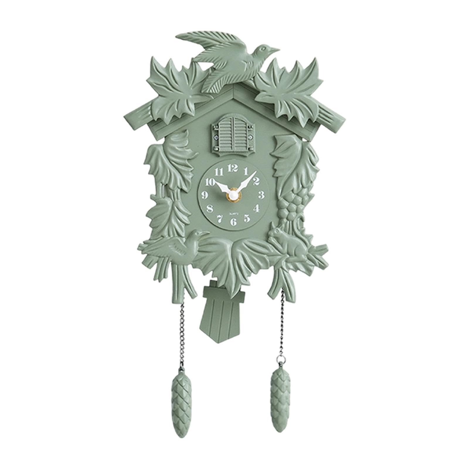 Horloge murale sans tic tac verte pour en finir avec le bruit