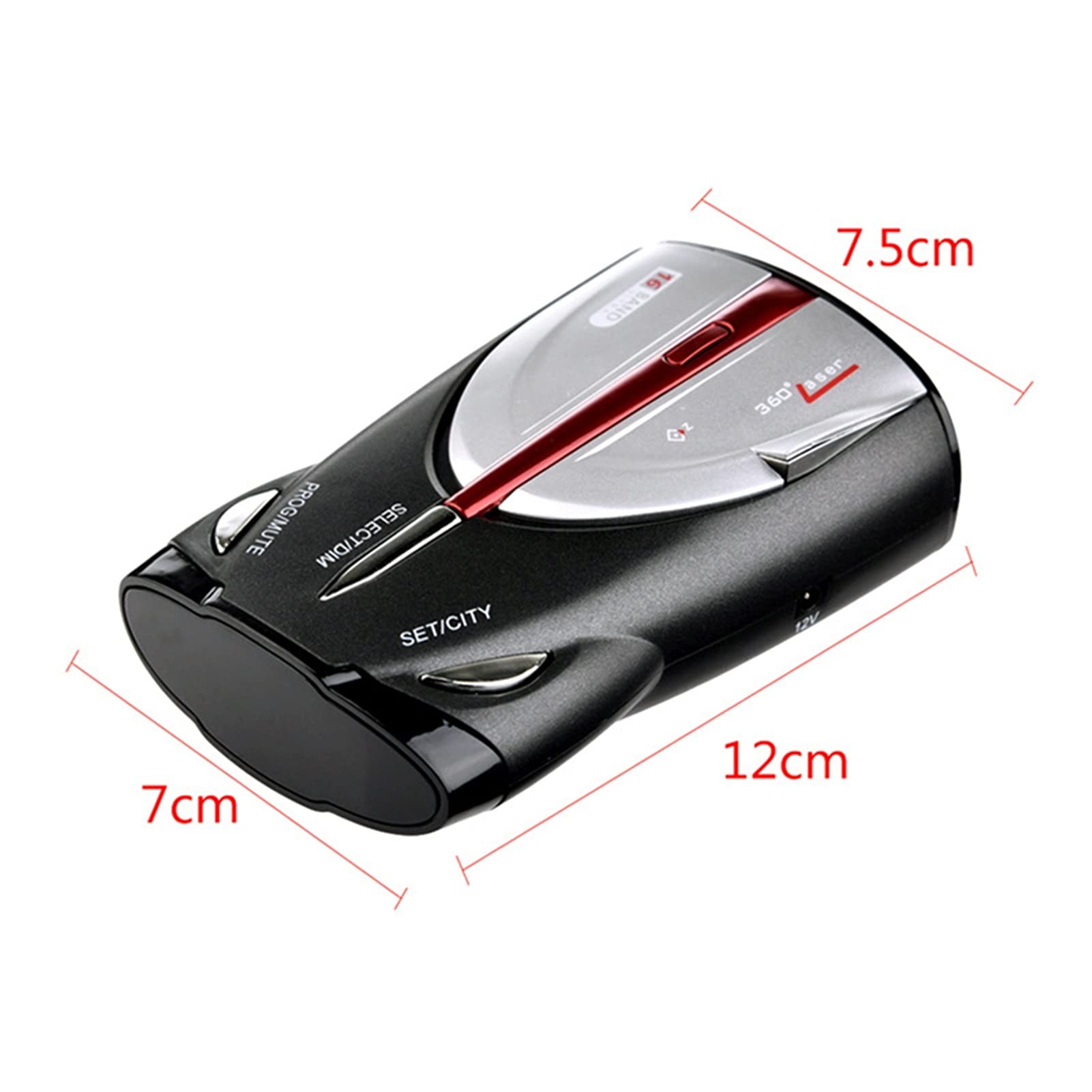 GPS Rilevatore Rilevatore di Auto da 12V Anti Radar a 360 Gradi PORTATO Display Police Speed ​​Car Electronics Voice Alert Anti Anti Radar Detector Auto Radar Rilevatore Radar