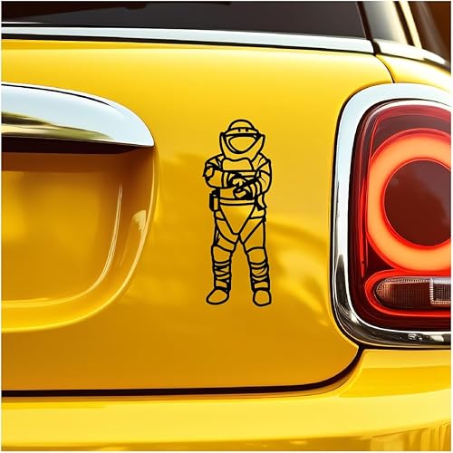 Calcomanía de vinilo Bomb Suit (blanco, 4 pulgadas de alto)