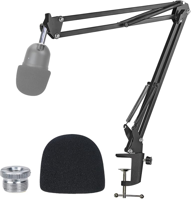 Razer Seiren Mini Boom Arm con filtro pop - Soporte de micrófono con cubierta de espuma Parabrisas compatible con Razer Seiren Mini Streaming Microphone de YOUSHARES