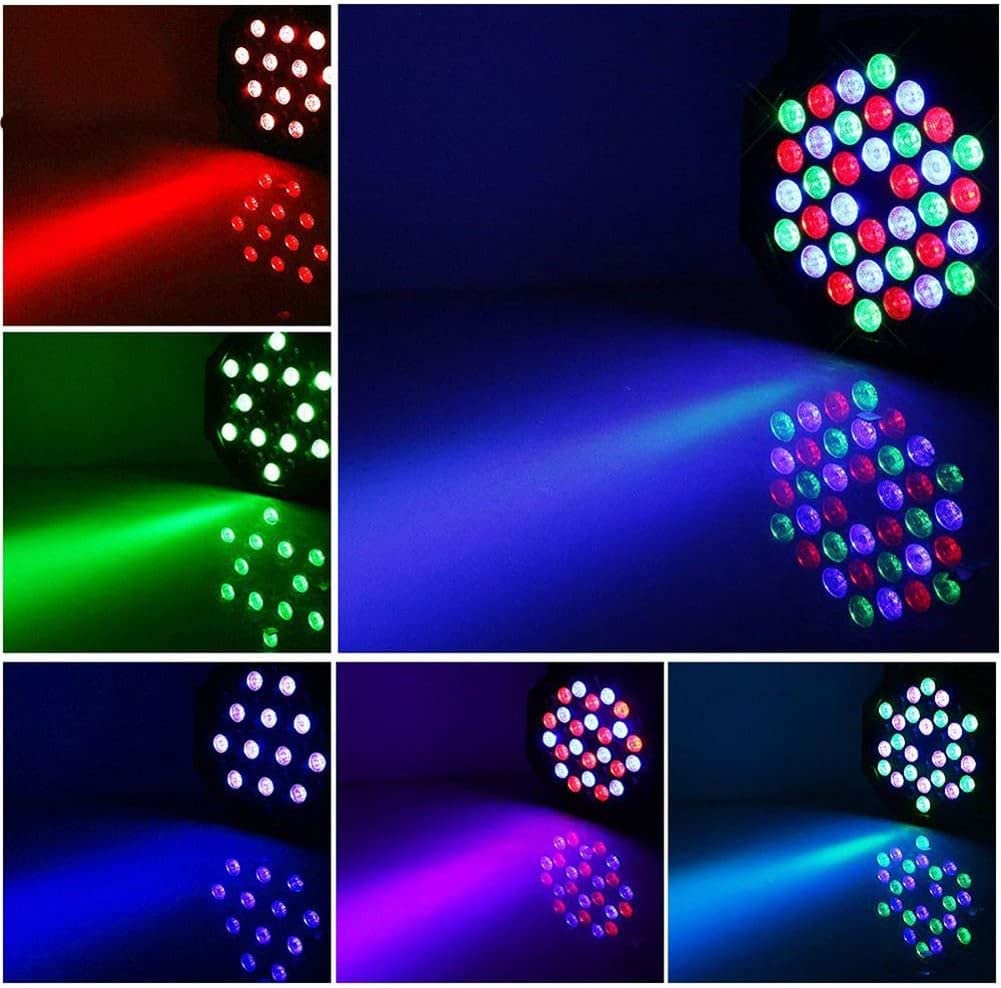 7 RGBW LED Par, UKing LED Podium Lamp met DMX 7 Kanaal/Auto/Geluidsactivering Mode en 8 Lichteffecten voor Bruiloft Party Lichten DJ Disco Bruiloft Kerk