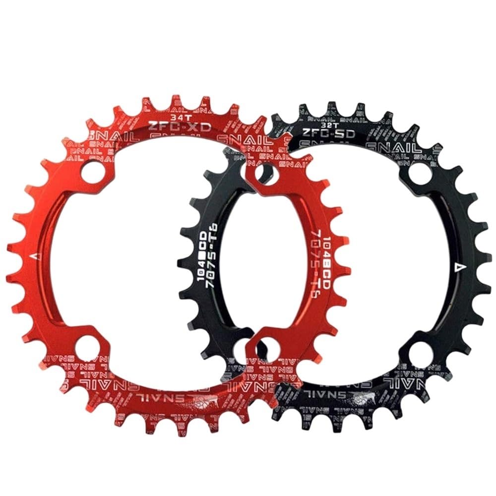 Monocorona MTB Rotondo 104BCD Corona Larga 32T 34T 36T 38 Denti Guarnitura Bicicletta 104 BCD Monoplate Bike Plate
